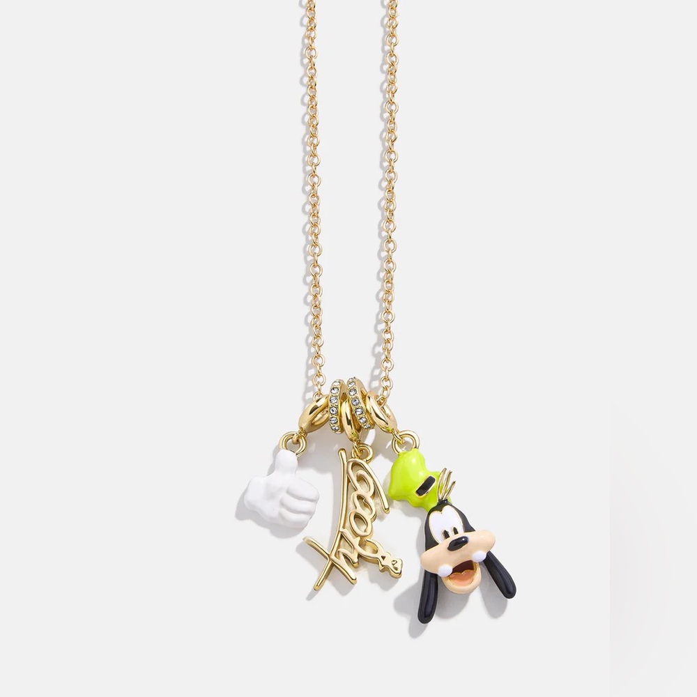 Disney Goofy Cluster Charm Necklace NEW